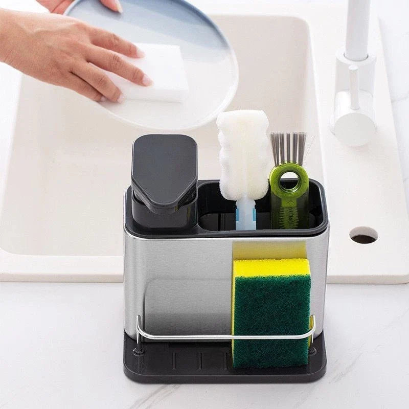 CleanSet Inox Premium - Dispensador de Jabón 3 en 1 ✨🧼